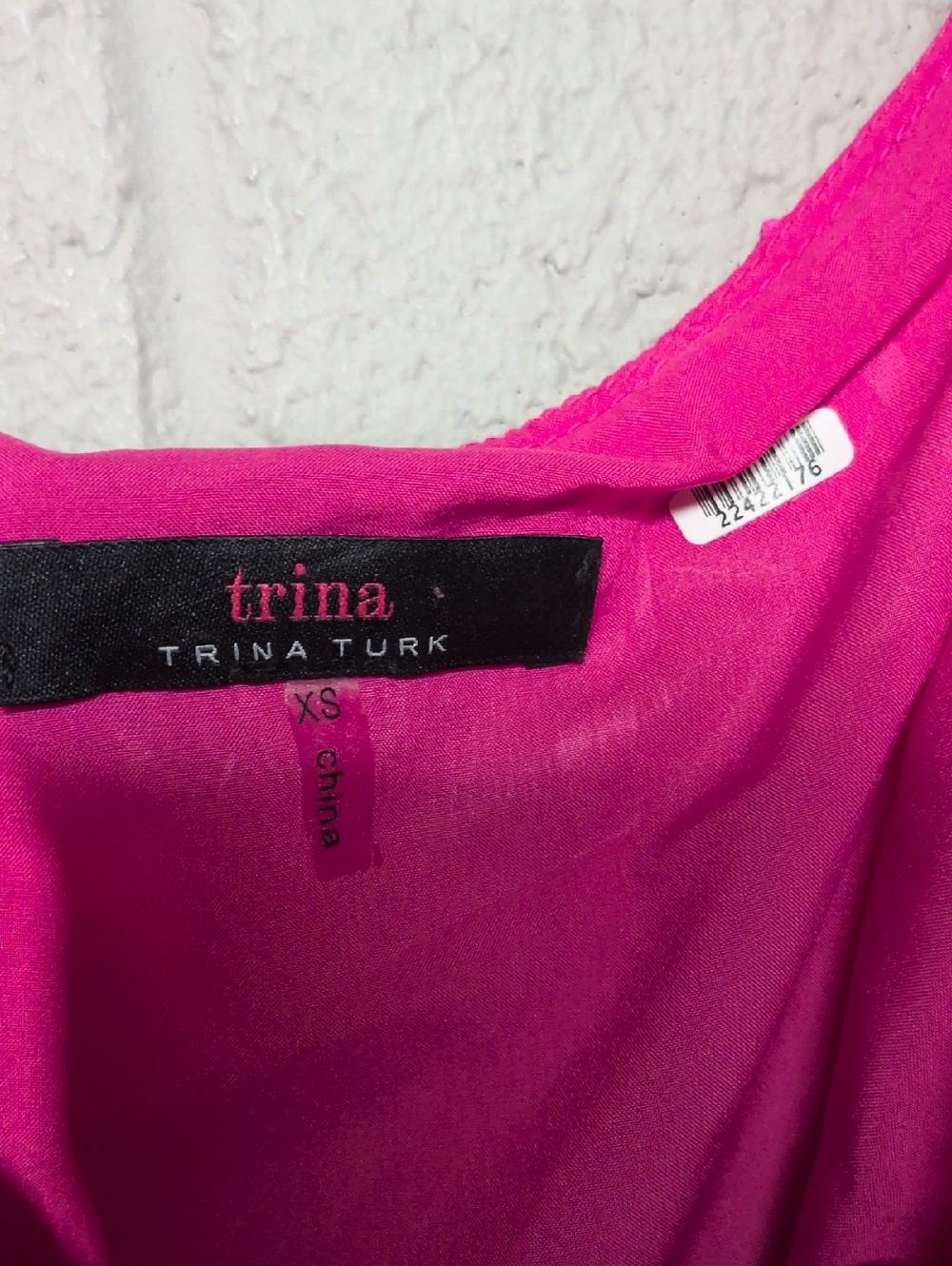 TRINA TURK Havsa Tiered Hot Pink Salamander Mini Dress Size XS, Summer Dress - Picture 3 of 8